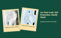 Sliding Pane Lock, Aluminum Alloy Half-Moon Lock, kid protection, Easy Installation, Home Security