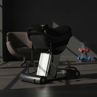 Electric Riding Machine with Saddle Seat Indoor Riding Exercise Machine Padded Fitness Equipment Upright for Adults, Home Gym, Living Room, Bedroom