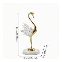 Swan Ornament with Crystal Wings Elegant Swan Figurine Timeless for Homeowners