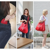 Foldable Lightweight Travel Shopping Bag Backpack with Drawstring Closure