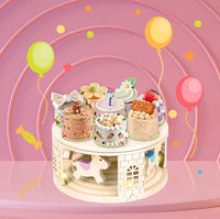 Rotating Carousel Cake Stand for Dessert Display and Party