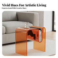 Clear Accent Table Light Luxury Nightstand Space-Saving for Entryway, Homeowners