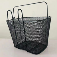 Bicycle Mesh Basket Iron Folding Bike Front Handlebar Basket
