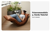 Curved Lounger Lounger Multi-Functional Rocking Chair Small Space Accommodating High Weight Capacity for Balcony, Resting