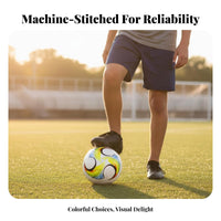 Official Size & Weight Classic Black and White Soccer Ball Sturdy Construction Machine-Stitched Soccer Ball High Air Retention for Backyard