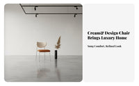 Upholstered Metal-Frame Chair Ergonomic Design Home Furniture Easy Assembly