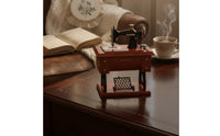 Vintage Mini Stitching Device Music Box Vintage Mini Stitching Device Music Box Tabletop Ornament for Collectors, Desk, Shelf, Display Cabinet