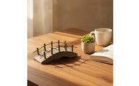 1:12 Scale Dollhouse Wooden Arch Bridge Delicate Miniature Wooden Bridge Compact Ornament Sturdy for Model Landscapes