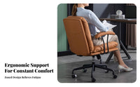 Upholstered Rolling Task Chair 360-Degree Swivel Upholstered Rolling Armchair