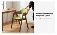 Nordic Design Aesthetic A-Shaped Frame Armchair Minimalist Design Upholstered Armchair Padded Comfort Dining Chair Ergonomic Backrest for Adults, Families, Homeowners, Study, Restaurant, Home Office, Kitchen