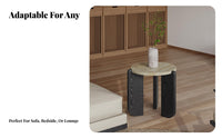 Round Pedestal Table Natural Imperfection Aesthetic Design Round Pedestal Stand Minimalist Aesthetic Space-Saving Size