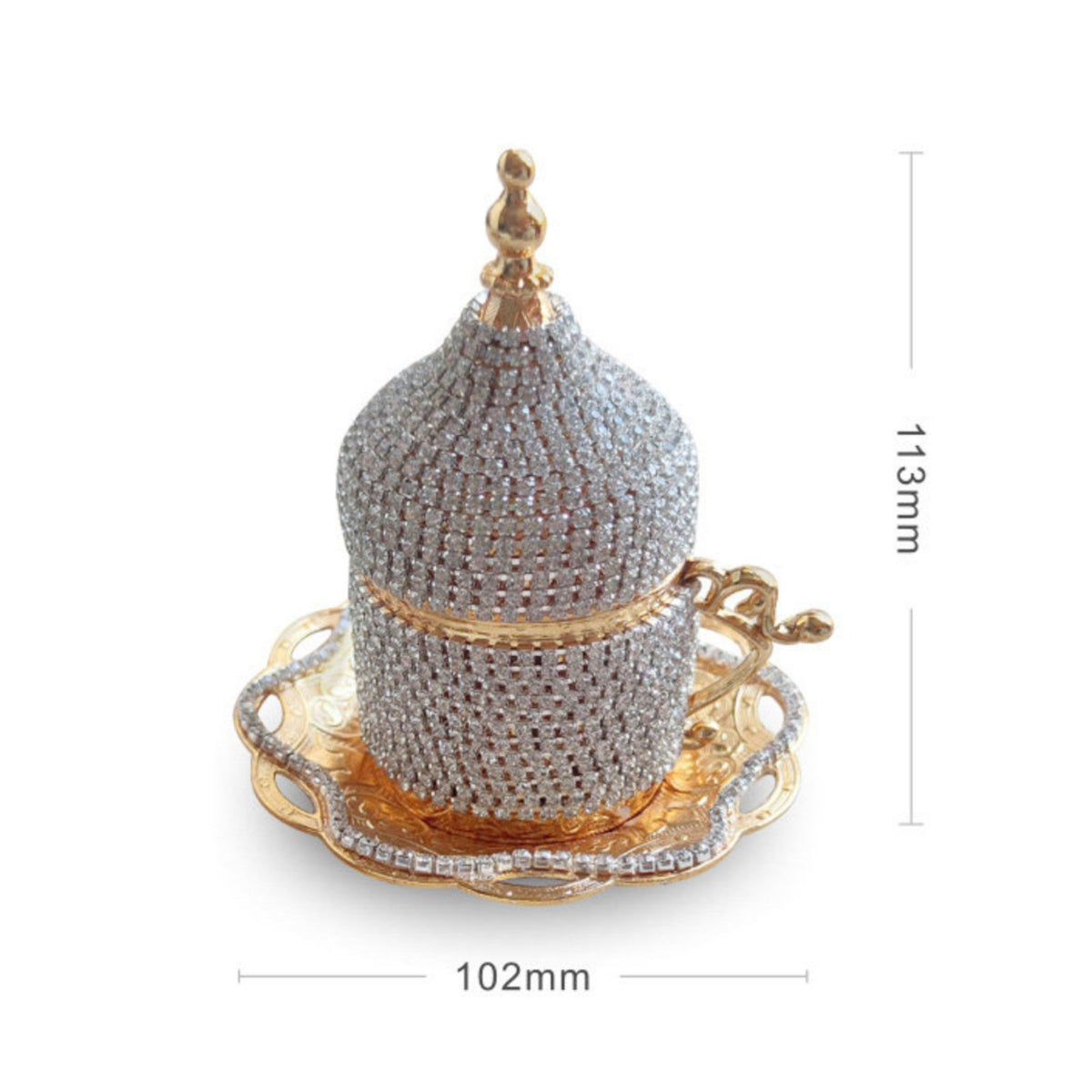 Rhinestone Coffee Cup Set European Design Gold Coffee Cup Luxury