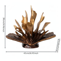 Golden Abstract Sculpture Lustrous Abstract Art Sculpture Decorative Statue for Interior Designers, Living Room, Entryway, Hotel Foyer