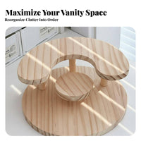 Tiered Cosmetic Rack Multi-Functional Tiered Display Tray Transparent for Women