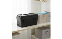 Multi-Compartment Multifunctional Storage Box Large Capacity Layered Tool Organizer Stackable Design for Repairmen, Camping, Outdoor, Garage