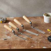 4 Pieces Tuck Pointer with Wooden Handle Sturdy Tuckpointing Tool Sturdy