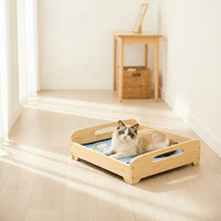 Wooden Pet Bed Sturdy Furniture Comfortable for Living Room, Apartments