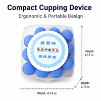 Silicone Cupping Set of 12, Vacuum Suction Massage Cups for Self Massage, Muscle Recovery & Tension Release, Flexible Home Care