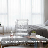 Desktop Makeup Case with Drawers particleprotective Multi-Compartment Makeup Box