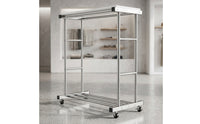 Foldable Clothes Drying Rack with Wheels Folding Clothes Drying Rack Space-Saving Furniture Multifunctional for Apartment