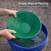 Gold Washing Pan for Sand Gravel, Lightweight Panning Kit for Outdoor, Manual Si #variant:260*72mm