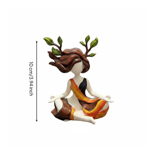 Sculptural Figurine Artistic Design Meditation Figurine Relaxation Gift for Desk