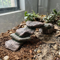 Snake Hide and Turtle Basking Ledge, Multi-Zone Hide Resin for Reptiles and Geckos, Realistic 33cm Ledge for Climbing and Basking