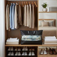 Pillow Storage Bag Dustproof Nonwoven Zippered Pouch Breathable Clear Window Storage Bin for Wardrobe