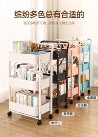 Foldable 3-Tier Utility Cart with Wheels, No Installation Needed