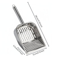 Cat Feline Waste Remover Rust-Resistant Stainless Steel Waste Scooper Fast Sifting Large Cat Litter