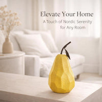 Fruit Sculpture Pear Ornament for Modern Living Room, Ceramic Fruit Sculpture Ge #variant:Yellow with Dots