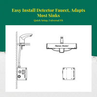 Touchless Bathroom Faucet, Motion Sensor, Metallic Finish