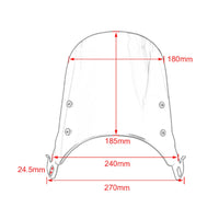 Glossy Motorcycle Headlight Fairing Rigid Motorcycle Windshield with Mounting Bracket Aerodynamic Headlight Fairing Functional for Motorcyclists, Riders, Cafe Racer