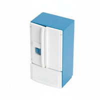 1:12 Scale Dollhouse Double Door Fridge Retro Design Refrigerator Handcrafted 1:12 Scale Fridge for Diorama