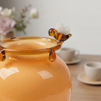 Bee Glass Vase Designer Design House Decoration Glossy Finish