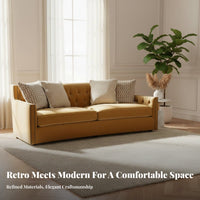 Chesterfield Sofa Traditional Continental Design Tufted Chesterfield Settee Vintage aesthetic Living Room Furniture for Homeowners, Study, Reception Area, Office