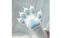 Cosplay Paw Gloves Clawed Paw Gloves with Claws Textured Pile Soft Animal Paws for Furries, Conventions
