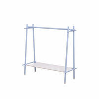 Triangular-Frame Clothes Rack with Shelf Freestanding Clothing Organizer