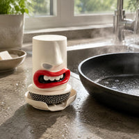 Face-Shaped Kitchen Brush Novelty Design Stainless Steel Scrub Brush
