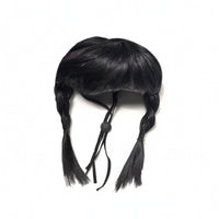 Pet Hairpiece with Strap Comfortable Pet Hairpiece with Braids Cute