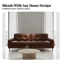Italian design Three-Seater Straight Sofa Minimalist Design Living Room Seating Retro Look Couch Lowspine silhouette for Apartment Dwellers, Homeowners, Families, Studio, Lounge Area, Office