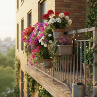 Balcony Railing Planter Bracket Carbon Steel Flower Pot Hooks Easy Assembly Gardening Supplies for Fence