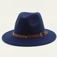 Travel Fedora Hat for Men with Wide Brim for Sun Protection, Polyester Felt with Bell Crown Design, One Size Fits Adults for Year-Round Wear