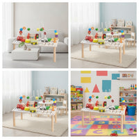Young Child Activity Table with Bead Maze Fine Motor Toy Multi-Functional