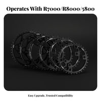 110BCD 4 Bolt Chainring 7-12 Speed Compatible Asphalt Bike Chainring 4 Bolt Cycle Chainwheel CNC Aluminum Alloy Single