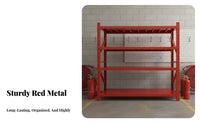 Electrostatic Spray Finish Fire Equipment Storage Rack High Load Capacity Fire Station Gear Rack Easy Assembly Heavy Duty Metal Shelf Modular Design for Business Owners, Warehouse Workers, Workshop, Garage, Basement, Office