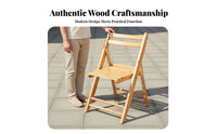 Foldable Design Wooden Folding Chair Space-Saving Collapsible Backrest Stool Multifunctional Portable Wooden Stool No Installation Required for Children, Fishermen, Fishing, Restaurant, Camping, Garden