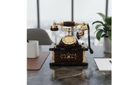 Retro Telephone Melody Box Wind-up Antique Design Desk Phone Decor Nostalgic