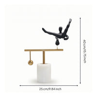 Acrobatic Figure Statue Artistic Human Figure Sculpture Minimalist Tabletop Ornament for Home Stylists, Living Room, Office Desk