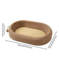 Cat Bed with Play Ball Cushioned Cat Sofa with Cushion Sturdy for Kittens